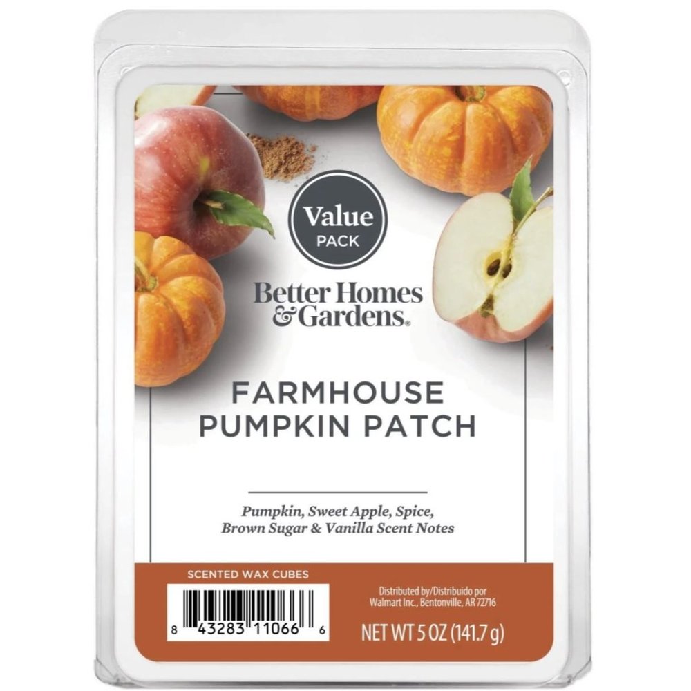 NEW Better Homes & Gardens FarmHouse Pumpkin Patch Wax Cube Melts 5 oz Value Pck
